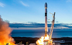 Launch of Falcon 9 rocket with GPS III aboard